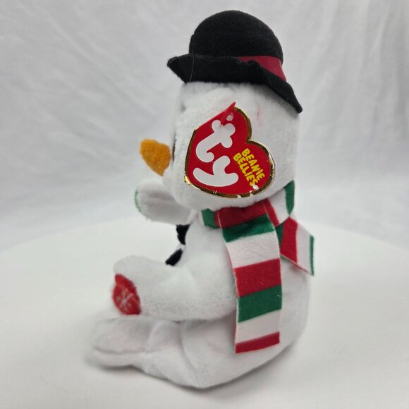 Ty Beanie Bellies Christmas/Holiday WEATHERBY the Snowman 6" - Picture 2 of 9